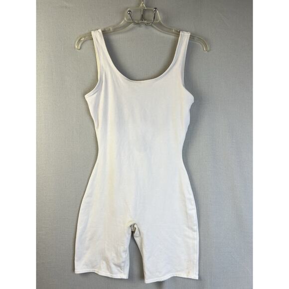 Vintage 90s Gilda Marx California Body Unitard Women Large White Workout Aerobic - Picture 11 of 11